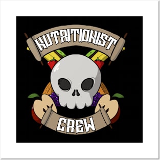 Nutricionist crew Jolly Roger pirate flag Posters and Art